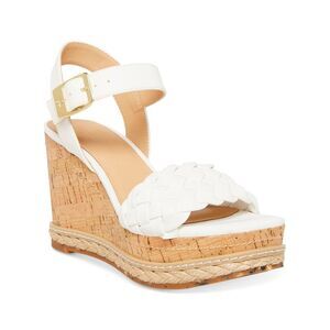 COOL PLANET BY STEVE MADDEN Womens White 1-1/2" Platform Jitney Wedge Shoes 10 M